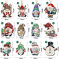 24pcs Christmas Wooden Gnome Ornaments Set