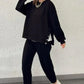 Nieuwe productpromotie 42% korting🔥Dames Trendy Effen Tweedelige Set Top & Broek