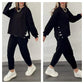 Nieuwe productpromotie 42% korting🔥Dames Trendy Effen Tweedelige Set Top & Broek