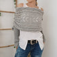 💥Vrouwen Gebreide Poncho Met Uitsnijdingen