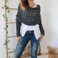 💥Vrouwen Gebreide Poncho Met Uitsnijdingen