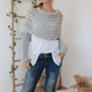💥Vrouwen Gebreide Poncho Met Uitsnijdingen