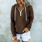 Vrouwen Casual Lange Mouw Half-Zip Hoodie Sweatshirt - 49% Korting! 🎉