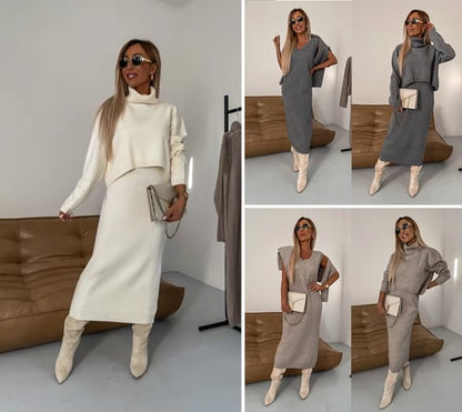 Midi Jurk en Coltrui Set