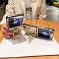 Magnetische flip telefoonhoes met majestueuze vlinderstandaard voor Samsung Z Flip & Fold