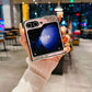 Magnetische flip telefoonhoes met majestueuze vlinderstandaard voor Samsung Z Flip & Fold