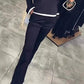 Set van casual chique top met lange mouwen en rechte broek voor dames