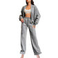 🍂Herfstkorting 53%🍂Dames Lange Mouw Rits Jas Trekkoord Joggingbroek 2-delige Sets
