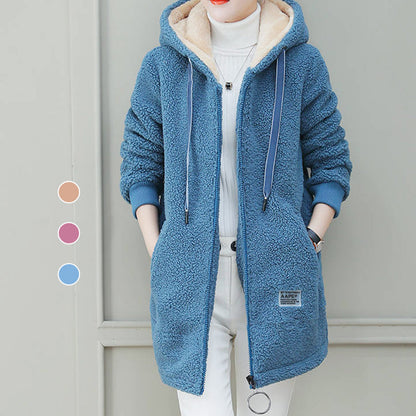 💖Uitverkoop 50% korting✨️Dames Winter Warme Dikke Faux Lamswollen Jas