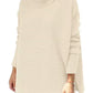 Dames Turtleneck Oversized Hem Brei Pullover Trui