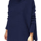 Dames Turtleneck Oversized Hem Brei Pullover Trui