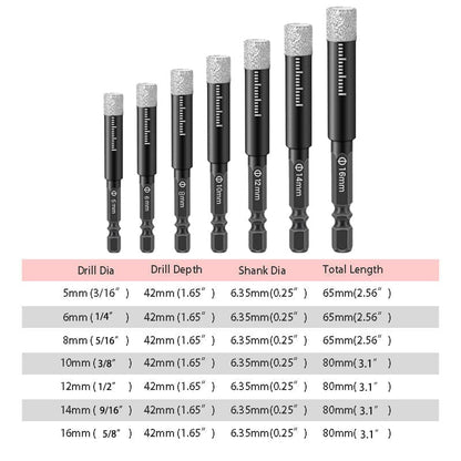 🔥30% UIT🔥Hexuitdraaischachtboren voor marmer/tegel/steen[Volledige reeks]🛠️