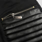 Nepleren broek met contrasterende afwerking en rits