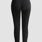 Nepleren broek met contrasterende afwerking en rits