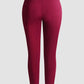 Nepleren broek met contrasterende afwerking en rits