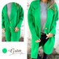 Dames lange mouw tweed revers jas