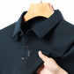 Heren T-shirt met lange mouwen en reverskraag