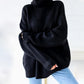 Dames Oversized Coltrui Effen Kleur Gebreide Trui