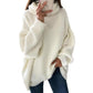 Dames Oversized Coltrui Effen Kleur Gebreide Trui