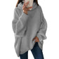 Dames Oversized Coltrui Effen Kleur Gebreide Trui