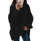 Dames Oversized Coltrui Effen Kleur Gebreide Trui