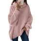 Dames Oversized Coltrui Effen Kleur Gebreide Trui