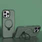 Matte Magnetische Telefoonhoes met Draaibare Houder voor iPhone 13-16 Serie