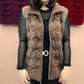 Dames Modieuze Mouwloos Warm Nepbont Wintervest