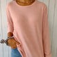 Dames Casual Lange Mouwen Effen Kleur Knop T-Shirt
