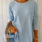 Dames Casual Lange Mouwen Effen Kleur Knop T-Shirt