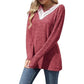 Dames Kant V-hals Losse Pasvorm Pullover Shirt