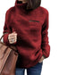Dames hoge hals trui met ritsdetail