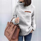 Dames hoge hals trui met ritsdetail