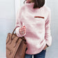 Dames hoge hals trui met ritsdetail