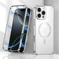Volledige dekking magnetische draadloze oplader telefoonhoes