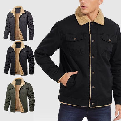 Retro Western winterfleecejacket voor heren