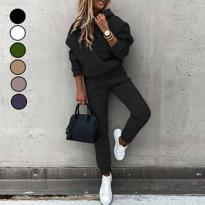Sweatshirts met capuchon en broek 2-delige set voor dames