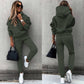 Sweatshirts met capuchon en broek 2-delige set voor dames