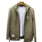 Men's Hooded Casual Knitted Zipper Jacket