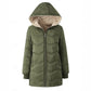 Warme Damesjas met Capuchon en Rits