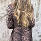 Dames Trenchcoat met Capuchon en Luipaardprint, Open Voorkant