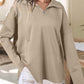 Vrouwen Halve Rits Lange Mouwen Hoodie Sweatshirt