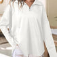 Vrouwen Halve Rits Lange Mouwen Hoodie Sweatshirt