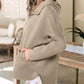 Vrouwen Halve Rits Lange Mouwen Hoodie Sweatshirt