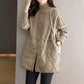 Vrouwen Elegante Gebreide Patchwork Warme Jas