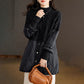 Vrouwen Elegante Gebreide Patchwork Warme Jas