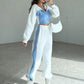 Dames Trendy Kleurblok Jas & Broek 2-Delige Set