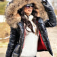 Dames Casual Warme Grote Bontkraag Capuchonjas