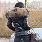 Dames Casual Warme Grote Bontkraag Capuchonjas