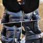 Dames Casual Warme Grote Bontkraag Capuchonjas